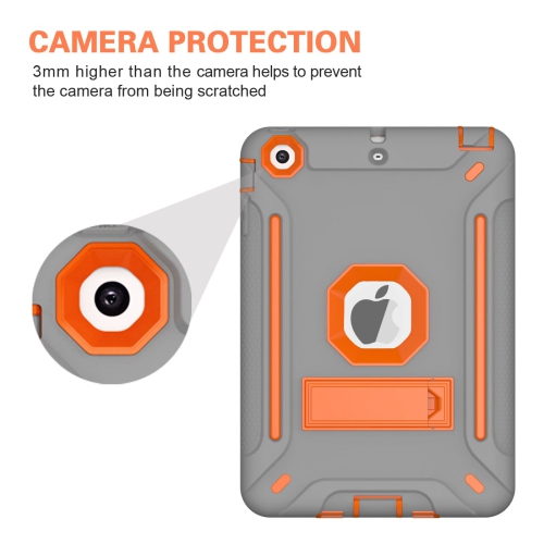 Heavy Duty Hybrid Shockproof Protective Silicone and PC Hard Case Rugged Case with Kickstand for iPad mini 1/ 2/ 3