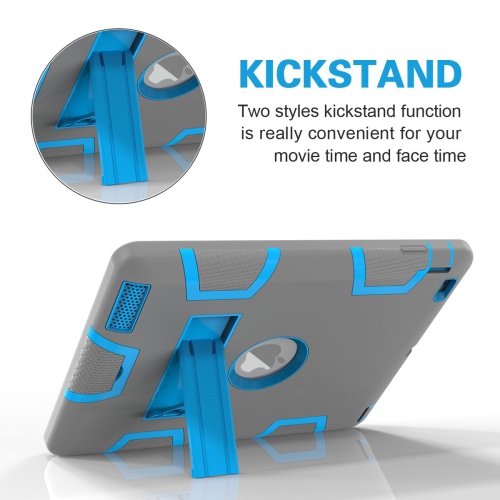 Hybrid Three Layer Armor Shockproof Kickstand Case for iPad 2nd / 3rd / 4th Generation 9.7 inch