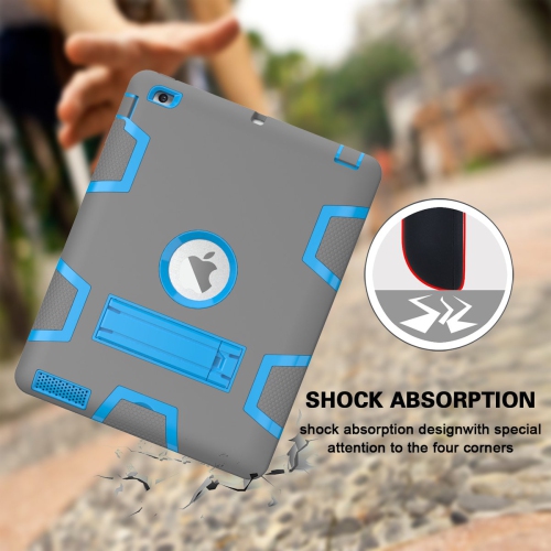 Hybrid Three Layer Armor Shockproof Kickstand Case for iPad 2nd / 3rd / 4th Generation 9.7 inch