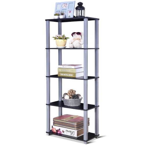 Costway 5-Tier Multi-Functional Storage Shelves Rack Display Bookcase Home Furniture