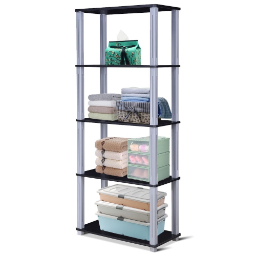 Costway 5-Tier Multi-Functional Storage Shelves Rack Display Bookcase Home Furniture