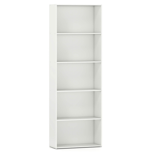 Costway 5-Shelf Storage Bookcase Modern Multi-Functional Display Cabinet Furniture