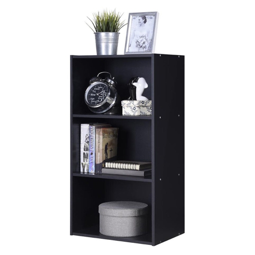 COSTWAY  3 Open Shelf Bookcase Modern Multi-Functional Storage Display Cabinet