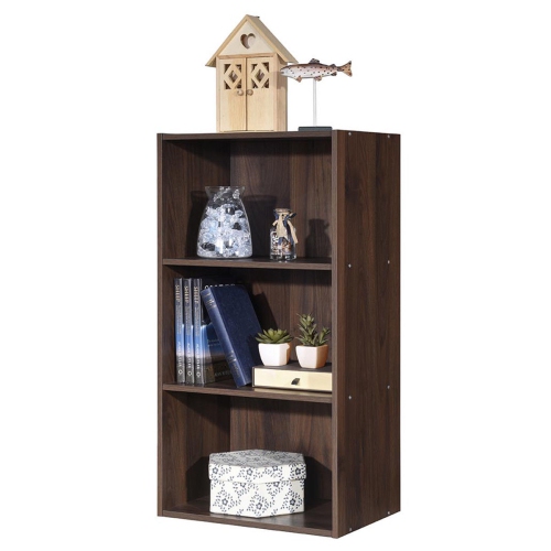 COSTWAY  3 Open Shelf Bookcase Modern Multi-Functional Storage Display Cabinet