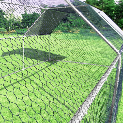 Costway Large Walk In Chicken Coop Run House Shade Cage 9.5' x 19' with Roof Cover