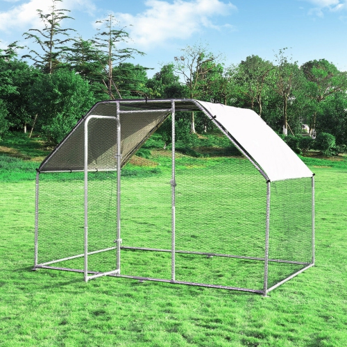 Costway 9.5' x 6.5' Large Walk In Chicken Coop Run House Shade Cage w/Roof Cover
