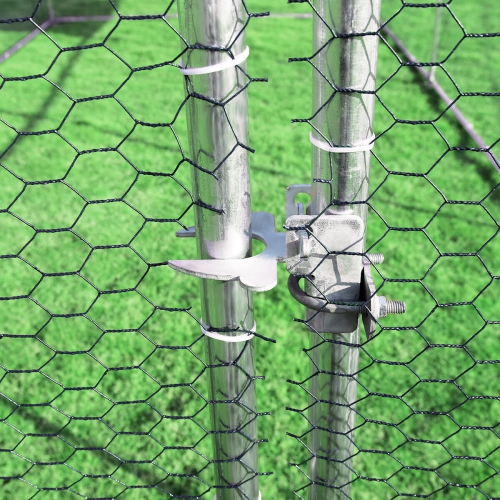 Costway 9.5' x 6.5' Large Walk In Chicken Coop Run House Shade Cage w/Roof Cover