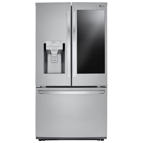 LG Instaview 36" 21.9 Cu. Ft. Counter-Depth French Door Refrigerator - Stainless Steel
