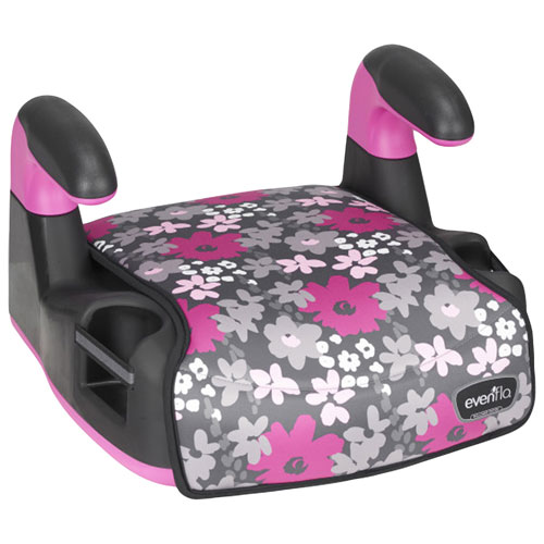Evenflo Big Kid No Back Booster Car Seat - Pink Flowers