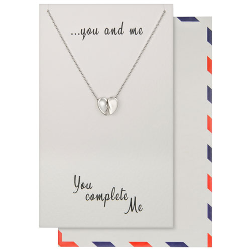 Save the Moment "You Complete Me" Pendant in Pewter on an 18" Stainless Steel Chain