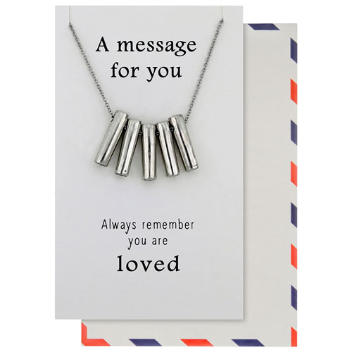 Save the Moment "You Are Loved" Pendant in Pewter on an 18" Stainless Steel Chain