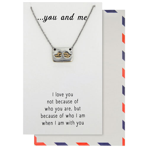 Save the Moment "When I am with You" Pendant in Pewter on an 18" Stainless Steel Chain