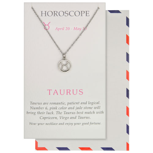 Save the Moment Taurus Pendant in Pewter on an 18" Stainless Steel Chain