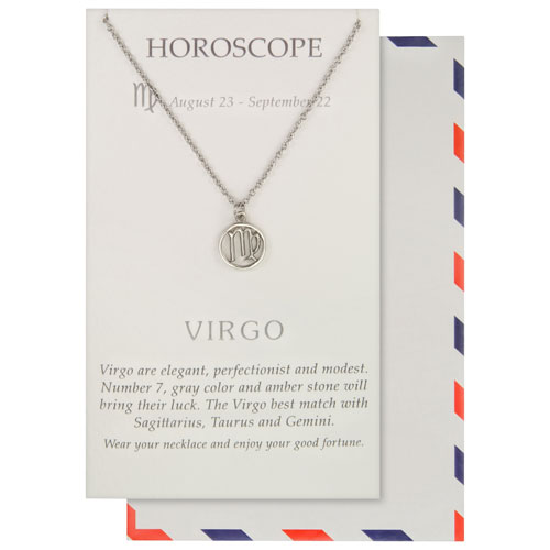 Save the Moment Virgo Pendant in Pewter on an 18" Stainless Steel Chain