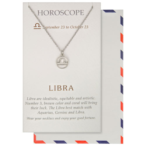 Save the Moment Libra Pendant in Pewter on an 18" Stainless Steel Chain