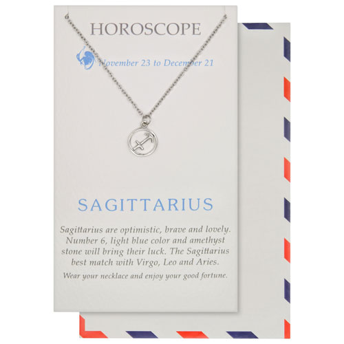 Save the Moment Sagittarius Pendant in Pewter on an 18" Stainless Steel Chain