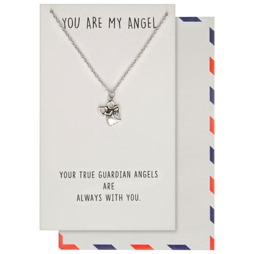 Save the Moment "You are My Angel" Pendant in Pewter on an 18" Stainless Steel Chain