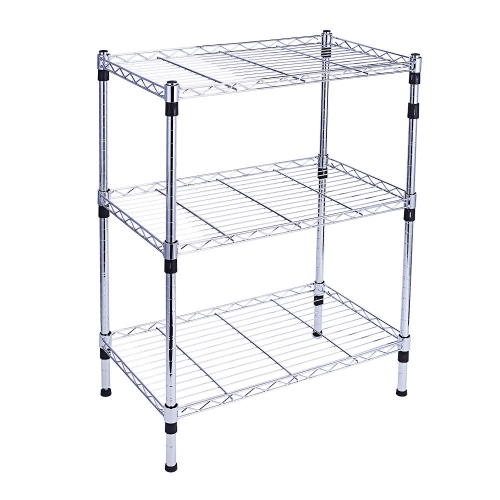 3 Tier Heavy Duty Wire Shelving Unit, 24 Inch Wire Shelving Units