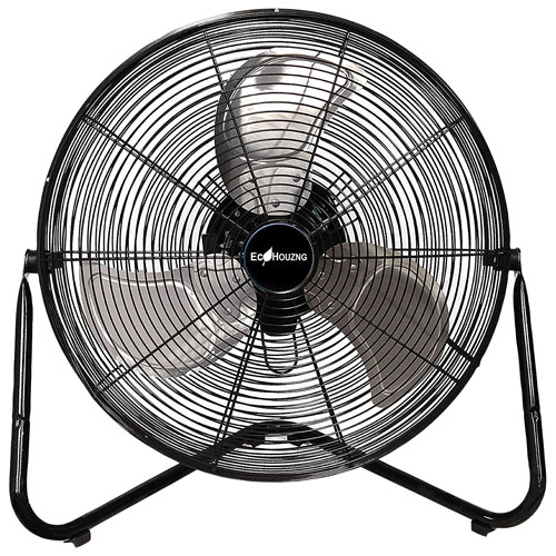 Ecohouzng High Velocity Floor Fan - 20" - Black