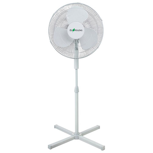 Ecohouzng Oscillating Pedestal Fan - 16" - White