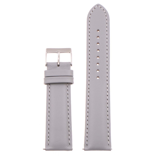 STRAPSCO  Classic Mens Leather Watch Band - Quick Release Men's Strap - 22MM - In Grey