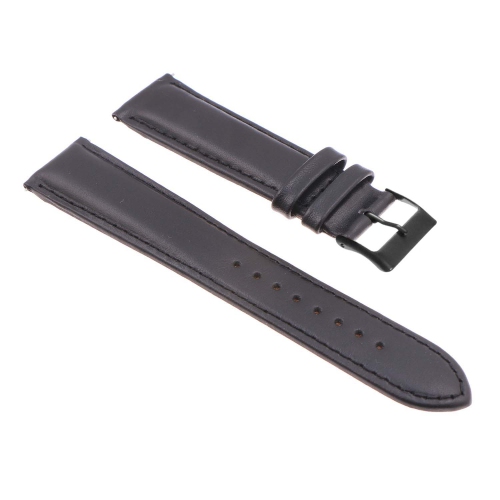 StrapsCo Classic Mens Leather Watch Band - Quick Release Men's Strap - 24mm - Grey