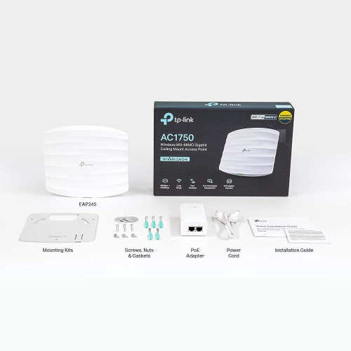 TP-Link EAP245 V3 Wireless AC1750 MU-MIMO Gigabit Access Point Supports PoE and Passive PoE