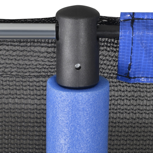 Soozier 8FT Round Trampoline Replacement Safety Enclosure Net – Fits 6 Poles, Black