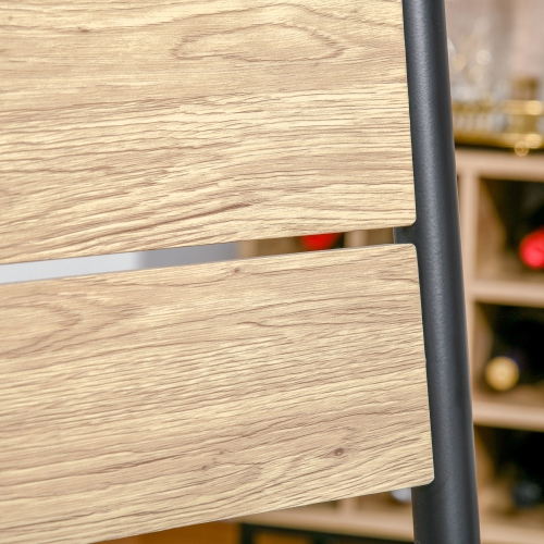 HOMCOM 3pcs Wooden Dining Set Industrial Style Wood and Metal Kitchen Table Set for 2 Chairs Modern and Sleek Dinette Home Furniture