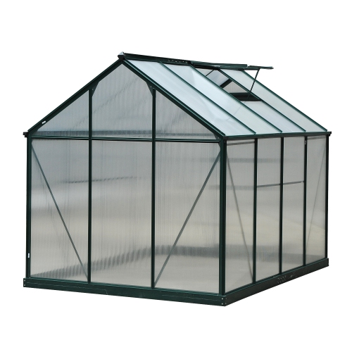 Outsunny 6'x8'x7' Walk-in Garden Greenhouse Portable Aluminum Frame