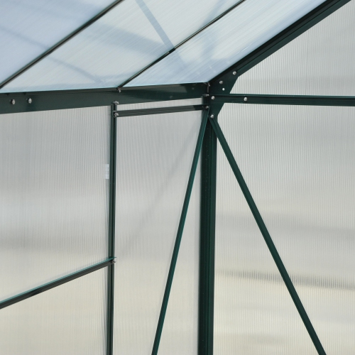Outsunny 6'x8'x7' Walk-in Garden Greenhouse Portable Aluminum Frame