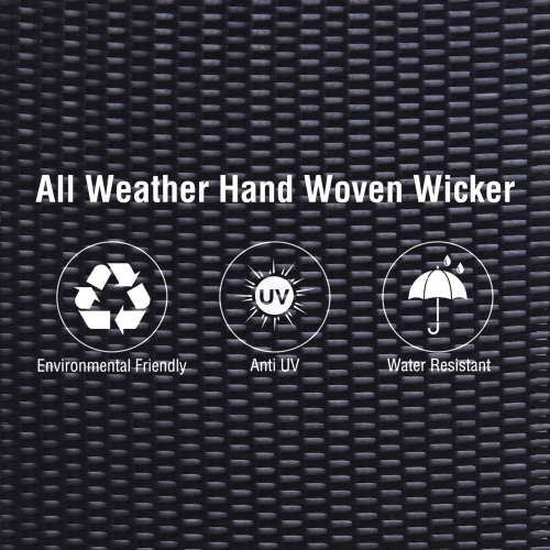 Outsunny Wicker Rattan Pool Towel Valet Organizer 2 Shelf 1 Drawer