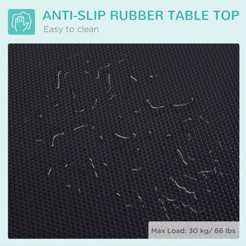 PawHut 32in Foldable Dog Grooming Table for Small Dogs, Pet Grooming Table for Dogs Cats with Adjustable Arm, Non-Slip Surface, Black