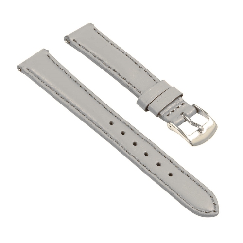 STRAPSCO  Classic Ladies Leather Watch Band - Quick Release Women's Strap - 22MM In Grey