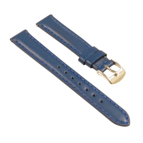 STRAPSCO  Classic Ladies Leather Watch Band - Quick Release Women's Strap - 24MM In Blue