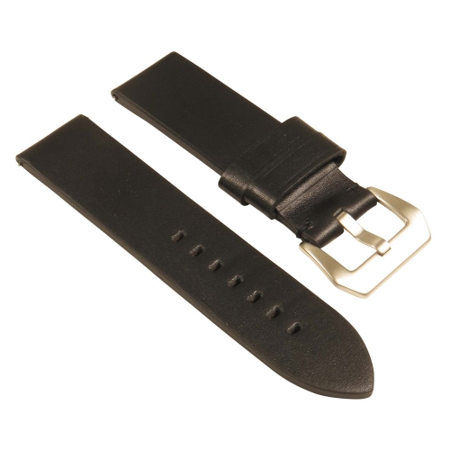 StrapsCo Heavy Duty Men s Thick Leather Watch Band Quick Release Strap 22mm Black Best Buy Canada