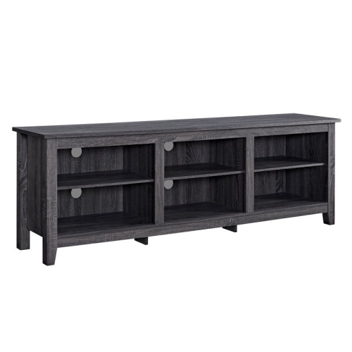 WALKER EDISON  We Furniture 70" Hallway Wood Media Tv Stand Storage Console - In Charcoal This piece is perfect for what i wanted easily fits my 50” TV with room on both sides for my Xbox and Playstation