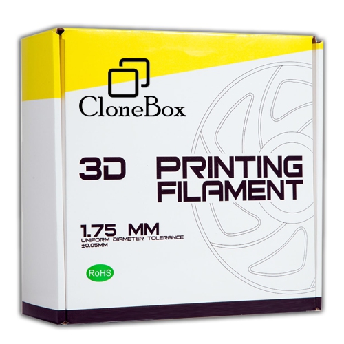 CloneBox 03428 PLA 3D Printer Filament 1.75mm Accuracy +/- 0.01mm 1kg Black