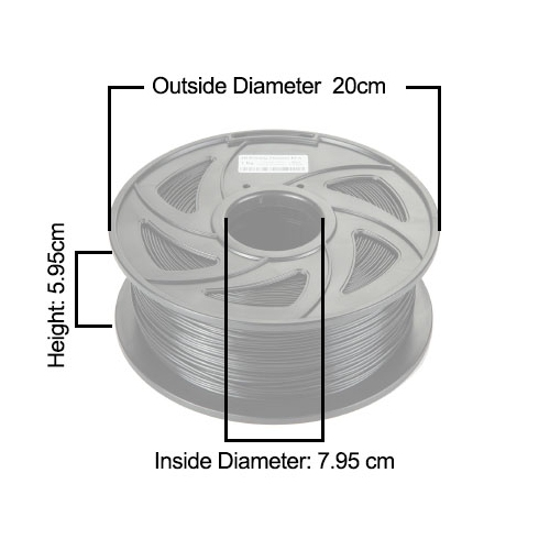 CloneBox 03428 PLA 3D Printer Filament 1.75mm Accuracy +/- 0.01mm 1kg Black