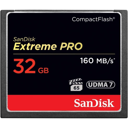 Carte mémoire de 160 Mo/s et 32 Go CompactFlash Extreme de SanDisk