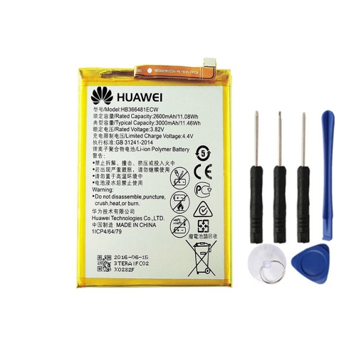 Replacement Battery & Repair Tools Compatible for Huawei Honor 8 / P9 / P9 Lite / P10 Lite / P20 Lite, HB366481ECW