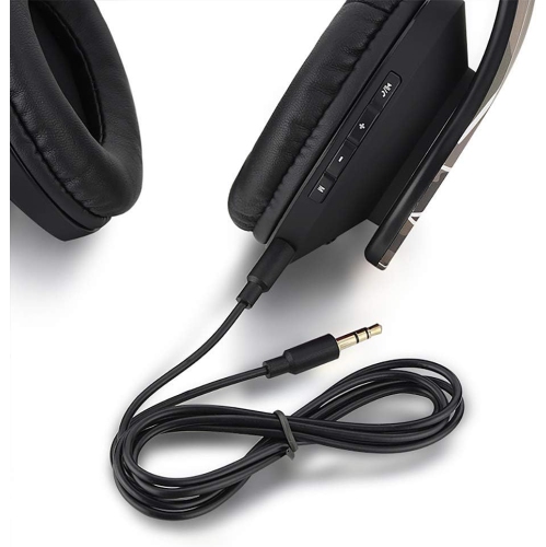 Bluetooth Over-Ear Headphones, Wireless Stereo Foldable Headphones Wireless and Wired Headsets with Built-in Mic, Micro SD/TF, FM for