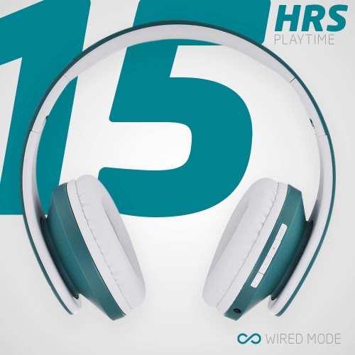 Wireless Folding Over-Ear Headphones, Bluetooth and Wired Headset with Microphone, Micro SD Card Reader/TF, FM for iPhone/Samsung/Mac/Windows