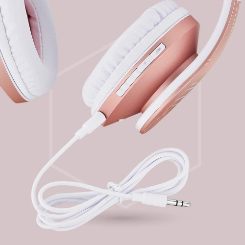 Casque d'écoute Bluetooth, casque d'écoute stéréo sans fil pliable et casque d'écoute avec fil avec micro intégré, micro SD/TF, FM pour
