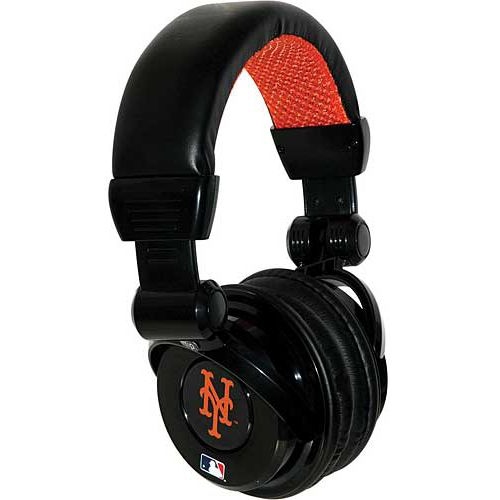 iHip MLH26NYM MLB New York Mets DJ Headphone w/In-Line Mic/Volume