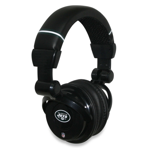 iHip NFH26NYJ NFL New York Jets DJ Headphone w/In-Line Mic/Volume