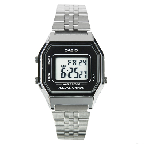 Casio Women's Stopwatch Alarm Digital Stainless Steel Watch LA680WA-1DF