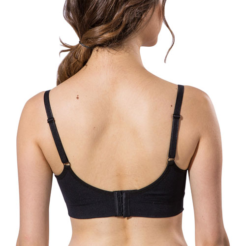 Soutien-gorge d'allaitement sans couture Jade de Modern Eternity - Grand - Noir