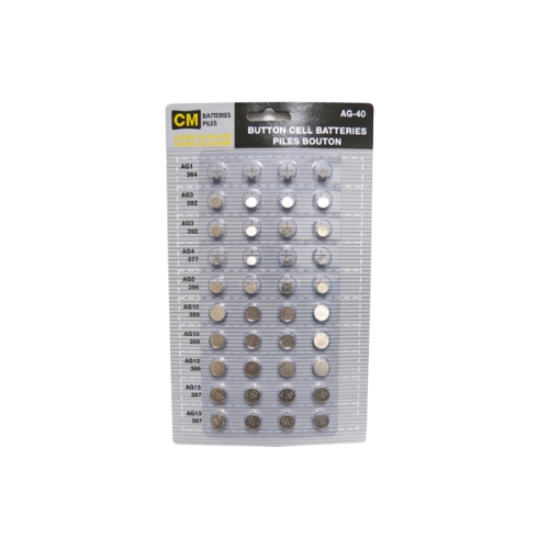 40-Pack Button Batteries Combo