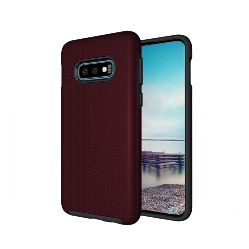 Axessorize PROTech Dual-layered case is an anti-shock case with raised lips and military-grade durability for Samsung Galaxy S10e | Burgundy